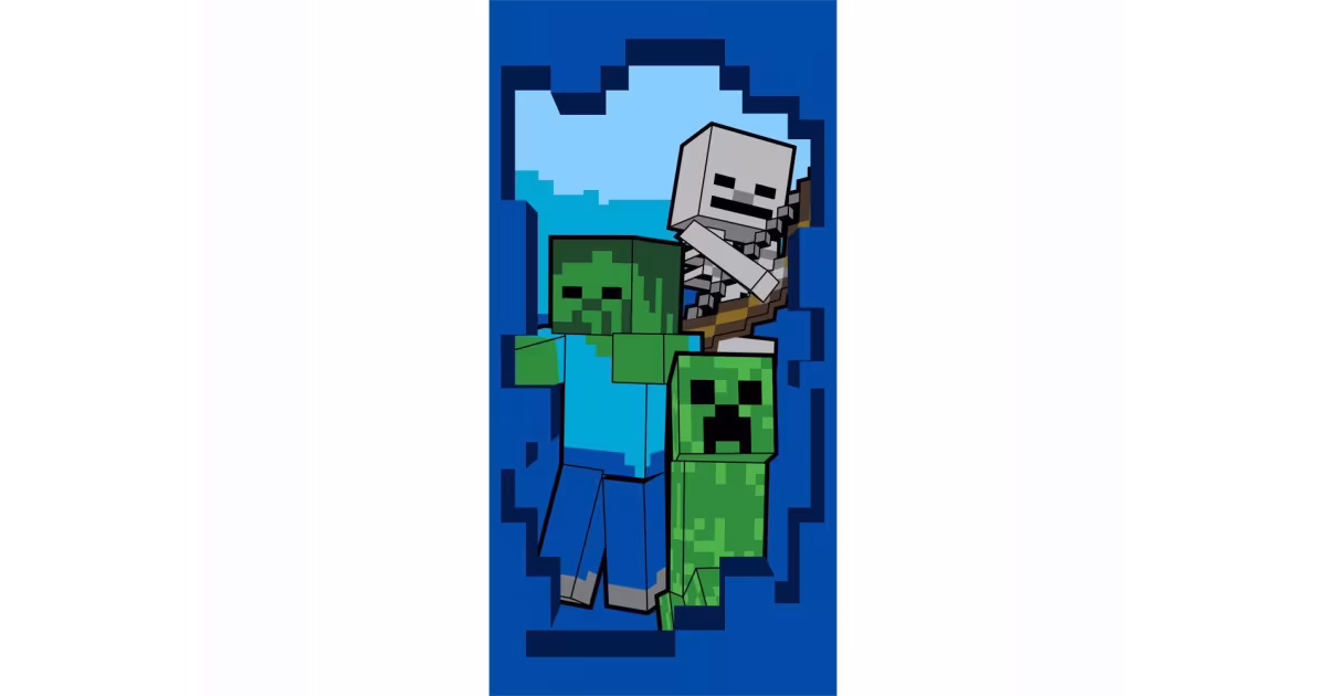 Sezónní Sleva Dětská osuška 70 × 140 cm ‒ Minecraft Beware