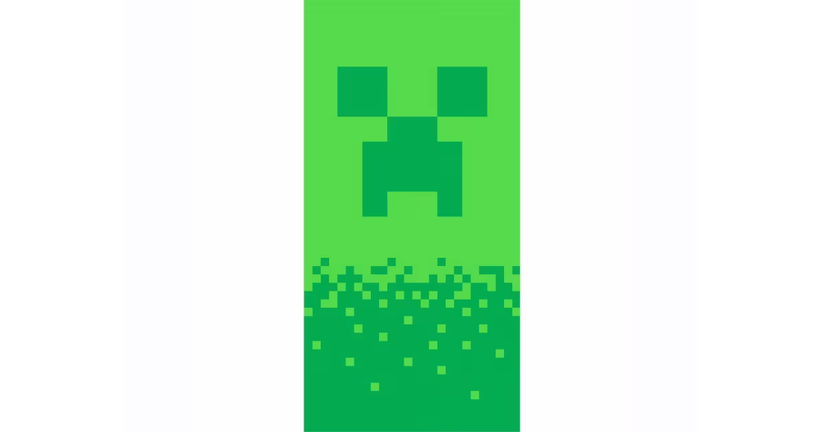 Rychlé Dodání Dětská osuška 70 × 140 cm ‒ Minecraft Creeper