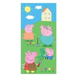 Dětská osuška 70 × 140 cm ‒ Prasátko Pepina Jaro v zahradě Nejlepší Cena