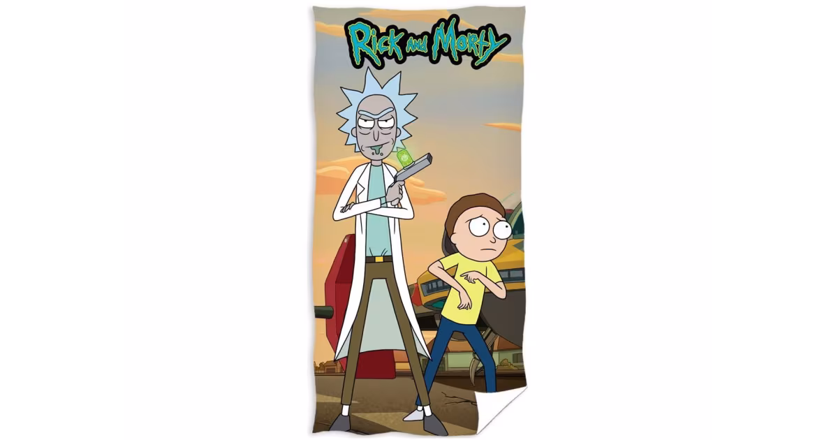 Dětská osuška 70 × 140 cm ‒ Rick a Morty Šílený vědec Nakupujte Hned