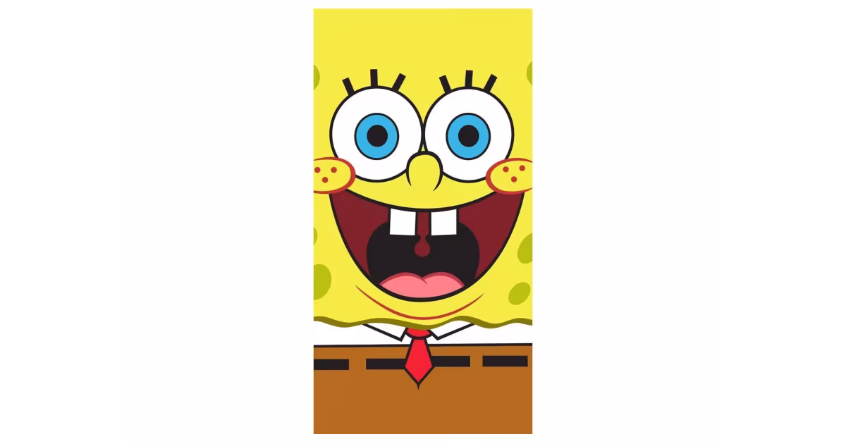 Dokud Zásoby Vydrží Dětská osuška 70 × 140 cm ‒ Sponge Bob Face