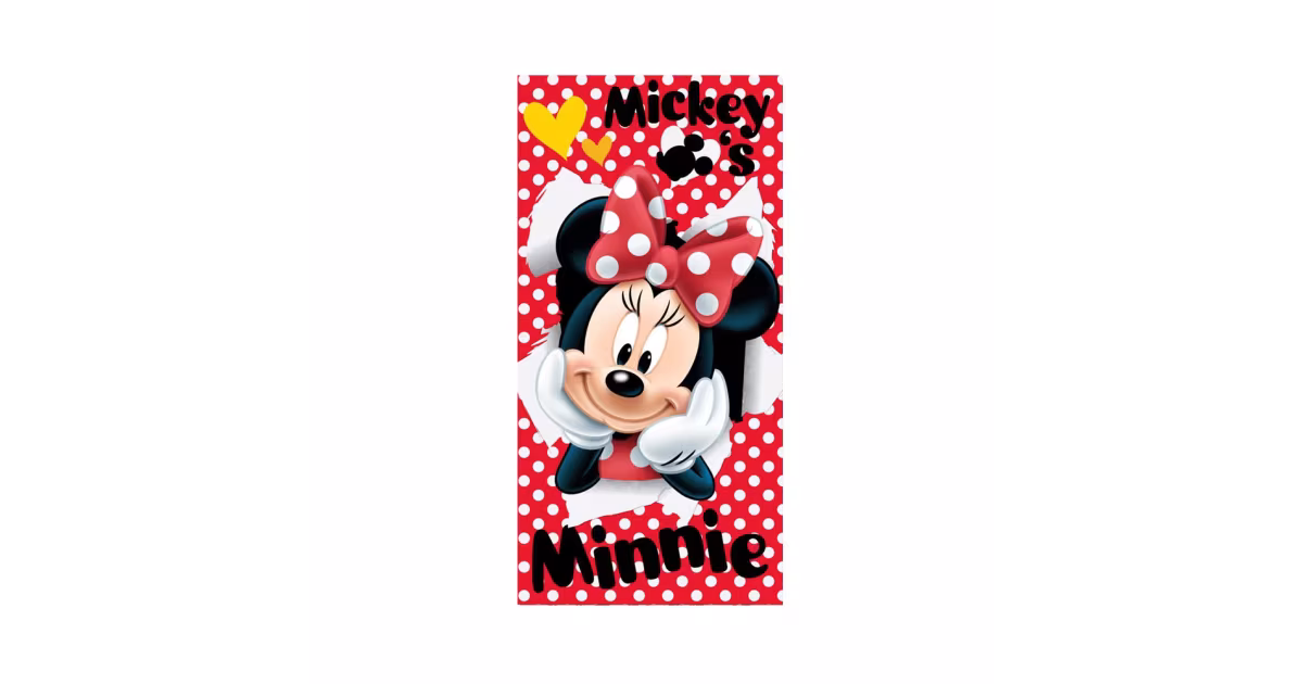 Sleva Dětská osuška MINNIE RED 70x140cm