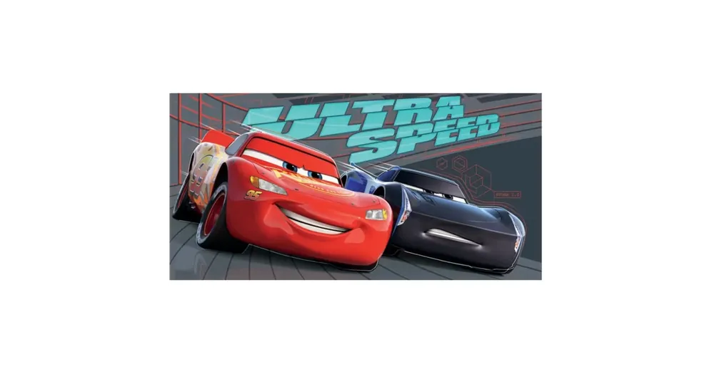 Dětská plážová osuška CARS TOP SPEED 75x150cm Aktuální