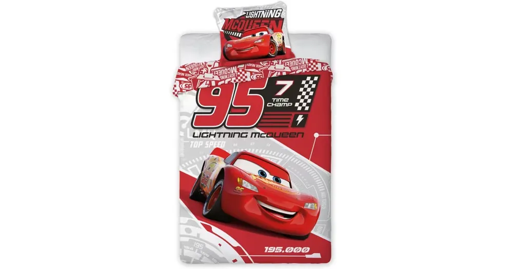 Značkový DĚTSKÉ BAVLNĚNÉ POVLEČENÍ DUO - Cars Lightning McQueen