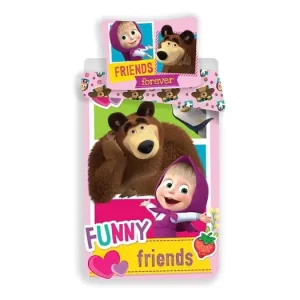 Levný Dětské bavlněné povlečení - Máša a medvěd "Friends"