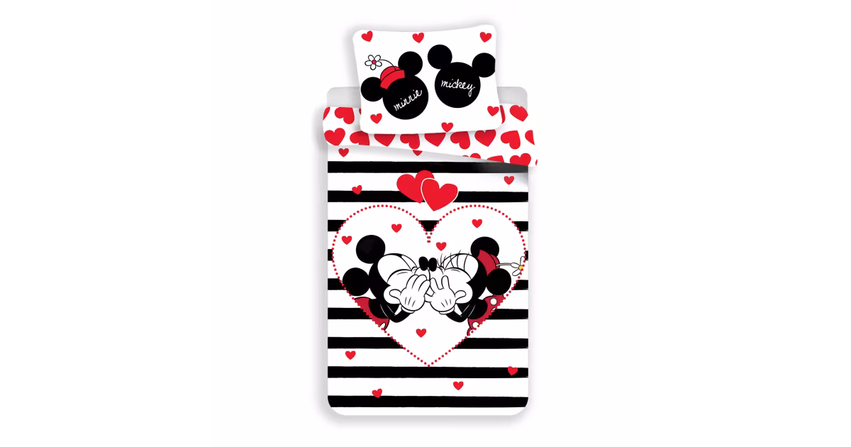 Dětské bavlněné povlečení - Minnie Stripes Hit Sezóny