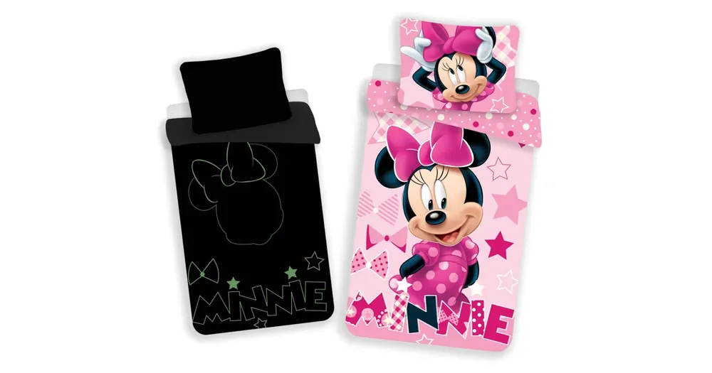 Cenově Výhodný Dětské bavlněné povlečení - Minnie (svítící efekt)
