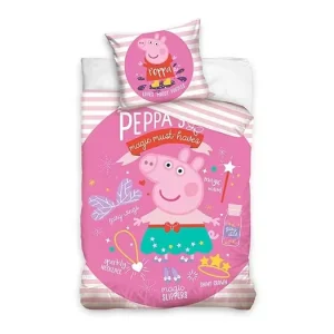 Rychlé Dodání Dětské bavlněné povlečení - Prasátko Peppa Magie a kouzla