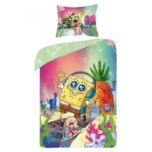 Zlevněný DĚTSKÉ BAVLNĚNÉ POVLEČENÍ - SpongeBob