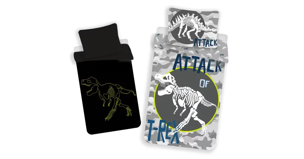 Akční Nabídka Dětské bavlněné povlečení - T-Rex (svítící efekt)