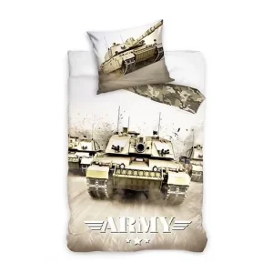 Dětské bavlněné povlečení – Tank Army Nejlepší Volba