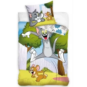 Hit Sezóny Dětské bavlněné povlečení - Tom a Jerry Zahradní radovánky