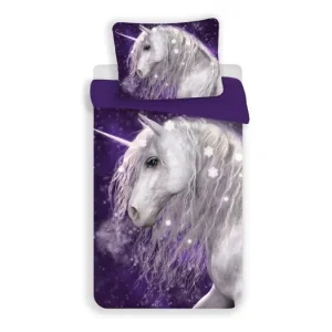 Dětské bavlněné povlečení – Unicorn purple Výprodej