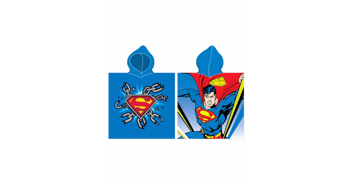 Dětské pončo 50 × 115 cm ‒ Superman Muž z Oceli Tovární Cena