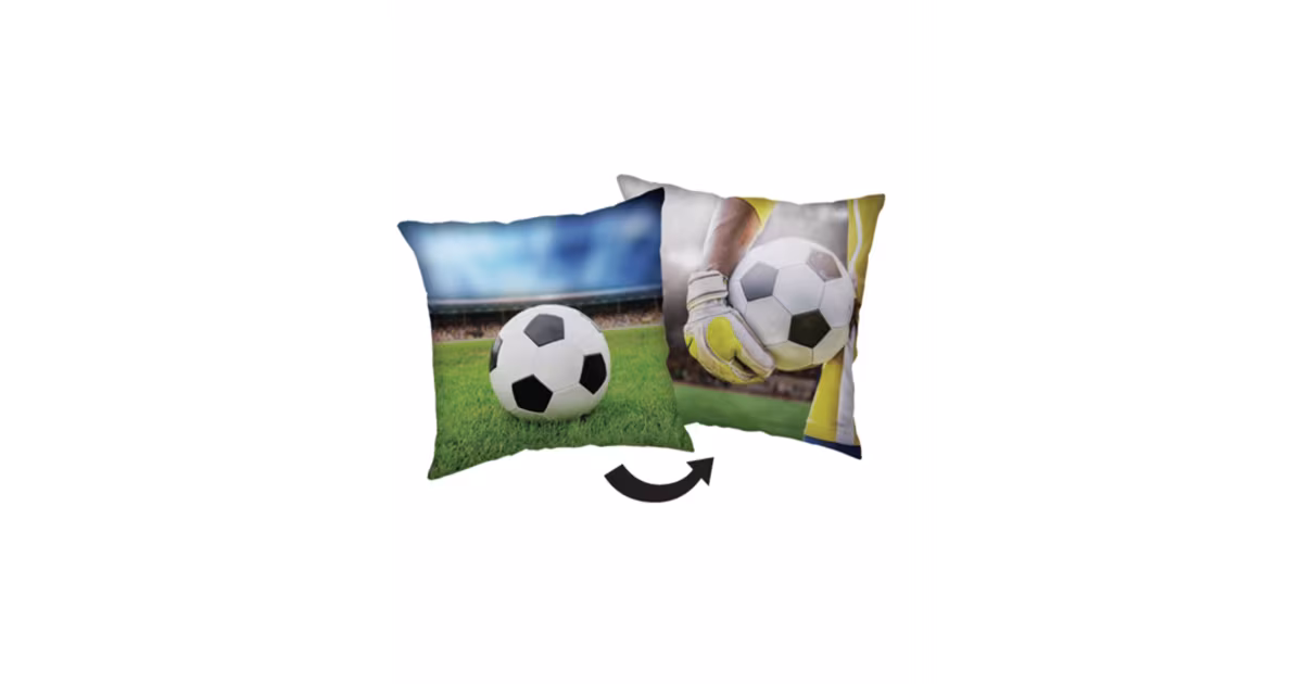Dětský dekorační polštář 40 × 40 cm - Fotbal Sleva