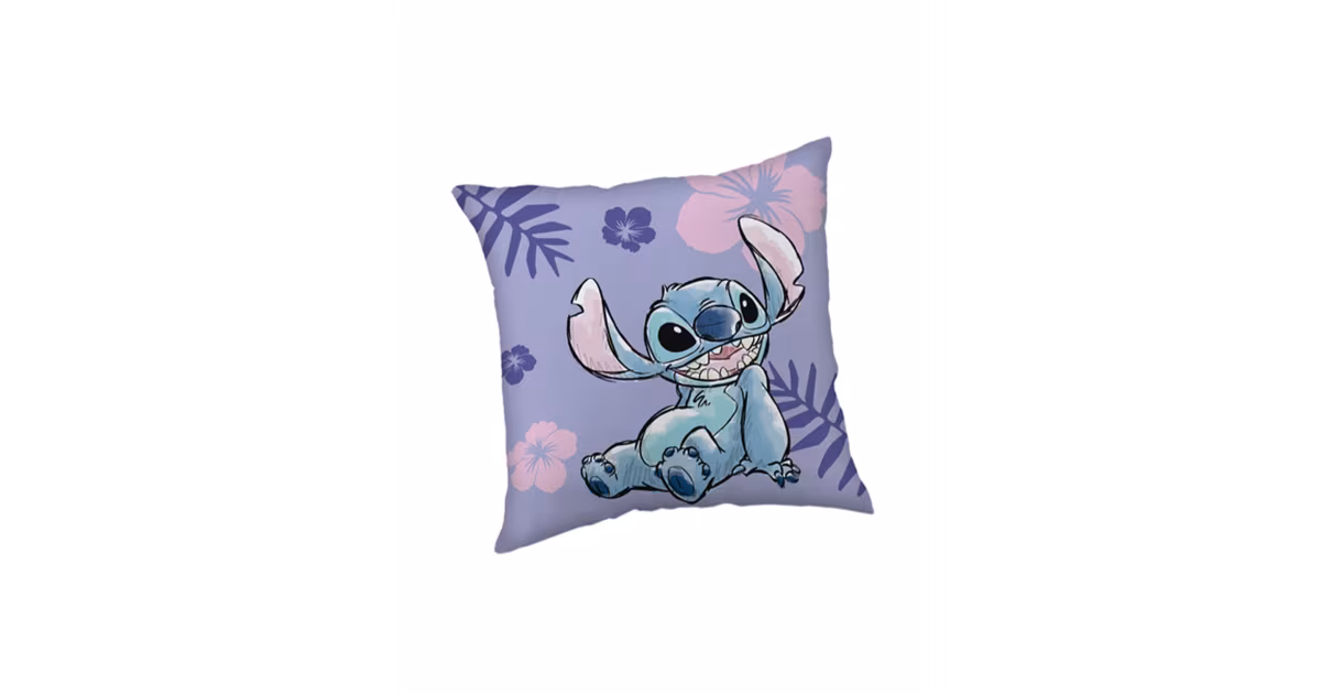 Dětský dekorační polštář 40 × 40 cm - Lilo a Stitch Vysoce Kvalitní