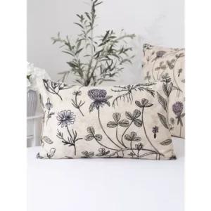 Finální Výprodej Flanelový povlak na polštář 40 x 60 cm - Herbář