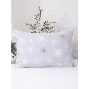 Flanelový povlak na polštář 50 x 70 cm - Frozen šedé Zlevněný