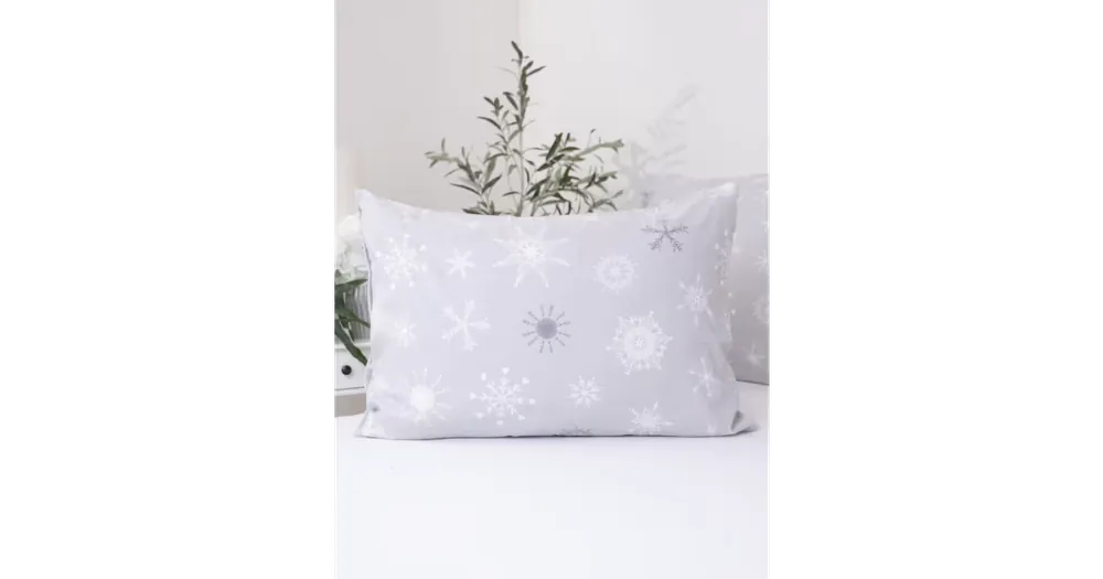 Flanelový povlak na polštář 50 x 70 cm - Frozen šedé Zlevněný