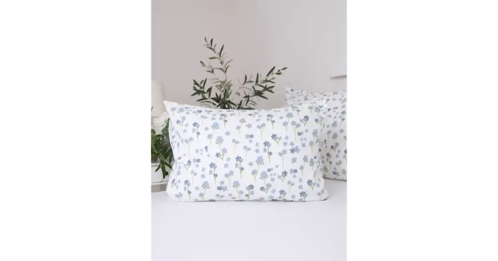 Flanelový povlak na polštář 50 x 70 cm - Pomněnky Výhodná Nabídka