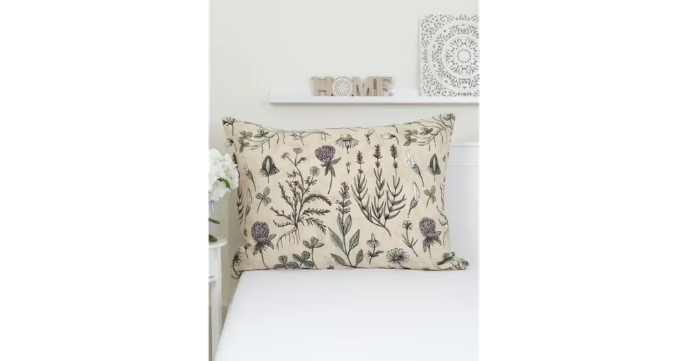 Finální Výprodej Flanelový povlak na polštář 70 x 90 cm - Herbář L02