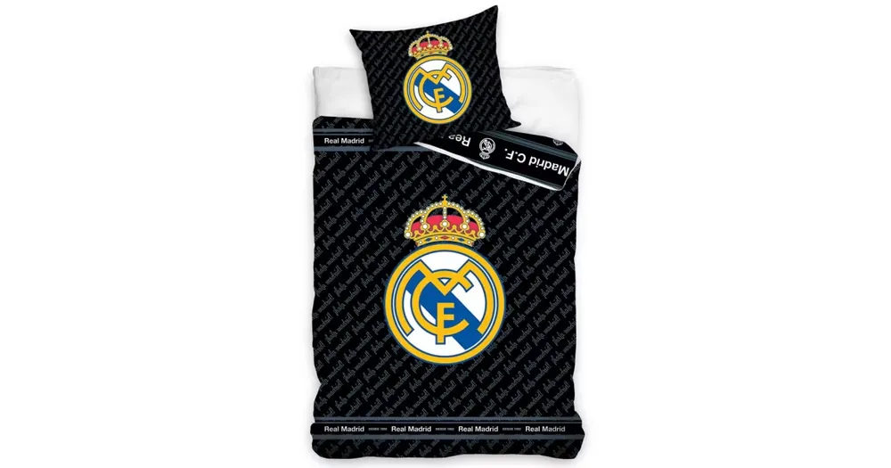 Fotbalové bavlněné povlečení – Real Madrid Blue Letters Tovární Cena