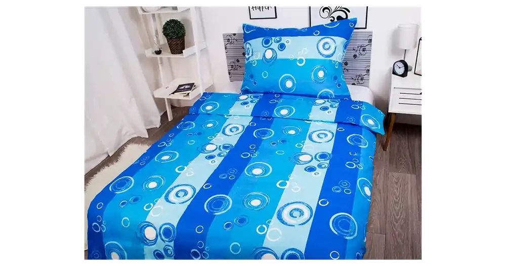 FRANCOUZSKÉ BAVLNĚNÉ POVLEČENÍ - Bubliny modré Finální Výprodej