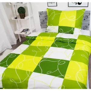 FRANCOUZSKÉ BAVLNĚNÉ POVLEČENÍ - Domino zelené Originální