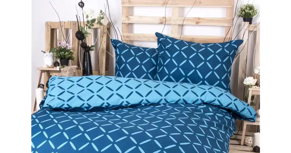 FRANCOUZSKÉ BAVLNĚNÉ POVLEČENÍ Exclusive - Kristýna DUO modrá Akční Nabídka