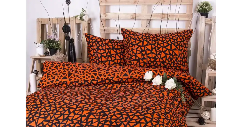 FRANCOUZSKÉ BAVLNĚNÉ POVLEČENÍ Exclusive - Xenie DUO oranžová Jen Po Omezenou Doba