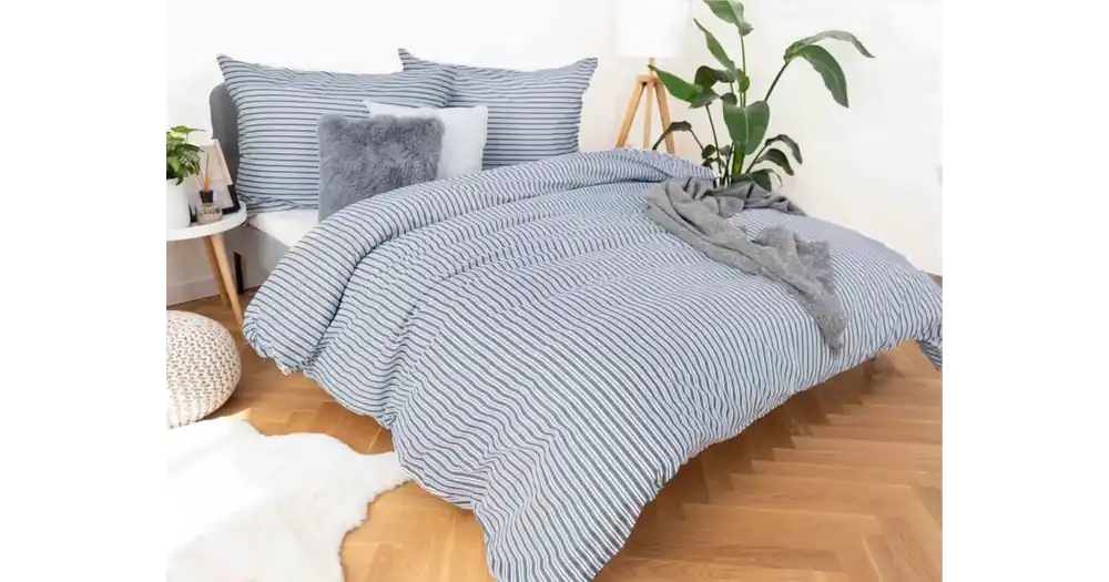 Cenová Bomba Francouzské bavlněné povlečení Renforcé – Stripes blue