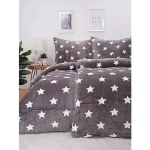 Speciální Cena Francouzské povlečení mikroplyš Exclusive - Estrelas šedé