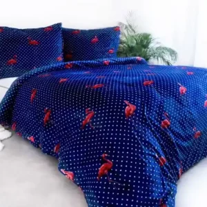 Francouzské povlečení mikroplyš Exclusive – Flamingo blue Časově Omezené