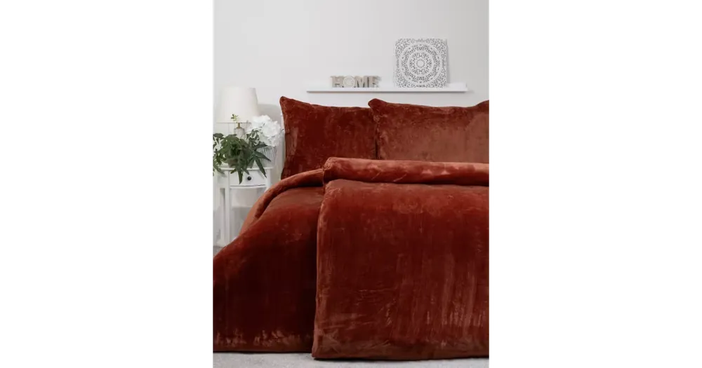 Francouzské povlečení mikroplyš Exclusive - Laura cihlová Sezónní Sleva