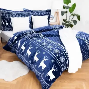 Francouzské povlečení mikroplyš Exclusive – Sob blue Aktuální