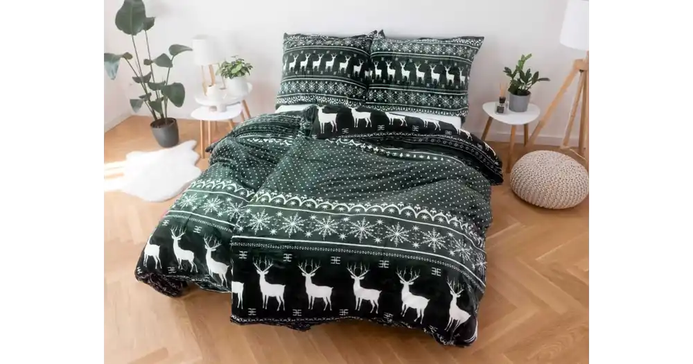 Francouzské povlečení mikroplyš Exclusive - Sob green Omezená Nabídka