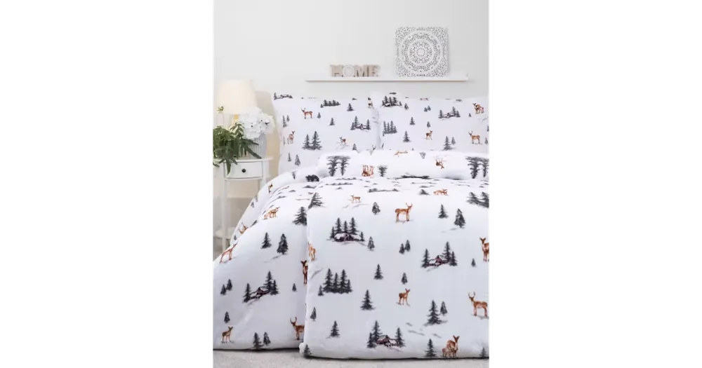 Francouzské povlečení mikroplyš Exclusive - Zimní les Autentický