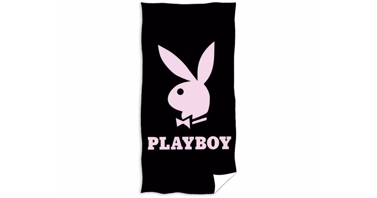 Froté osuška 70 × 140 cm ‒ Playboy Black Horká Nabídka