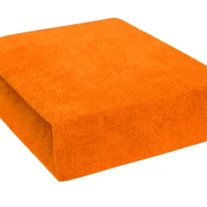 Cenově Výhodný FROTÉ PROSTĚRADLO 180x200cm oranžové