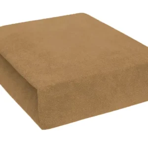 FROTÉ PROSTĚRADLO 180x200cm světle hnědé Speciální Cena