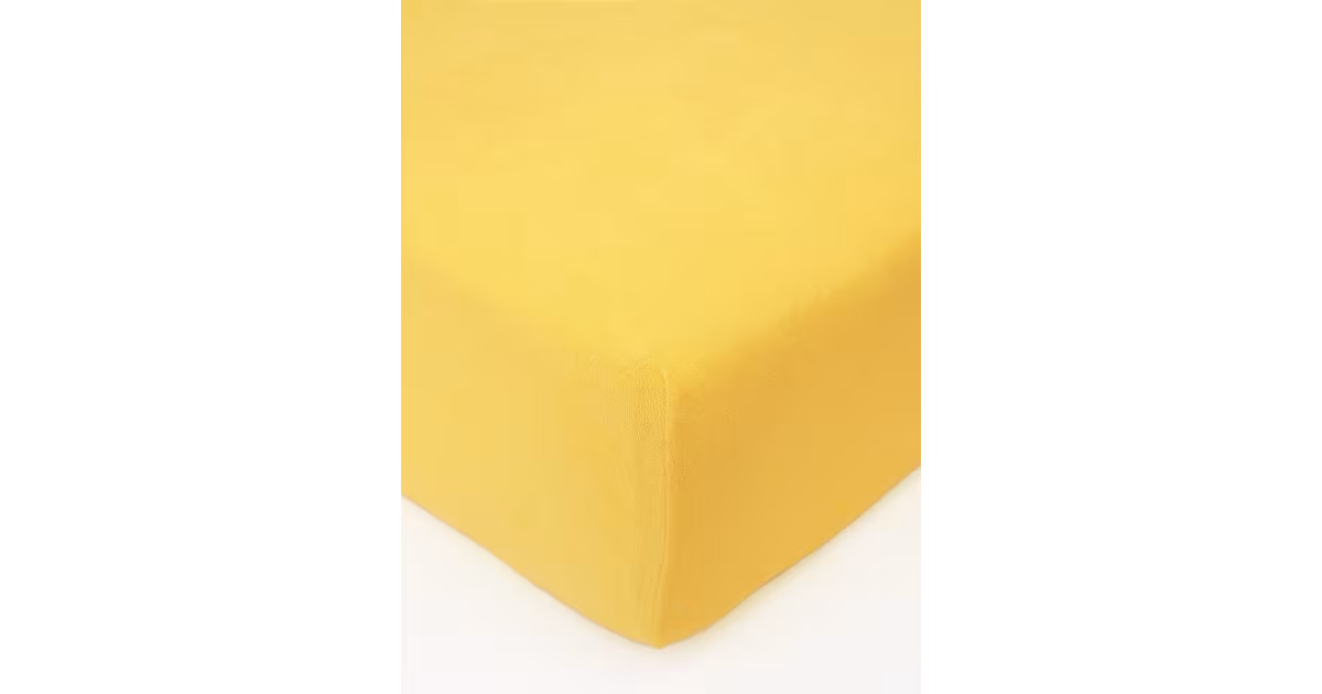 Froté prostěradlo do postýlky 70 × 140 cm - hořčicová Autentický