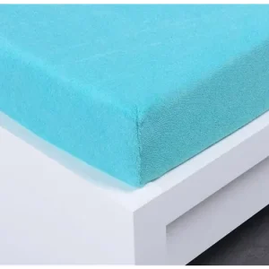 FROTÉ PROSTĚRADLO DO POSTÝLKY Exclusive 70x140cm - azurové Nejlepší Cena