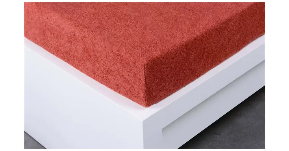Vysoce Kvalitní FROTÉ PROSTĚRADLO DO POSTÝLKY Exclusive 70x140cm - cihlové