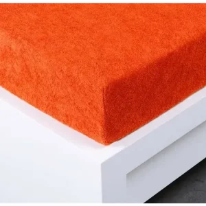 FROTÉ PROSTĚRADLO DO POSTÝLKY Exclusive 70x140cm - tmavě oranžové Aktuální