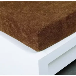 Must-Have Froté prostěradlo 180 × 200 cm Exclusive – hnědé