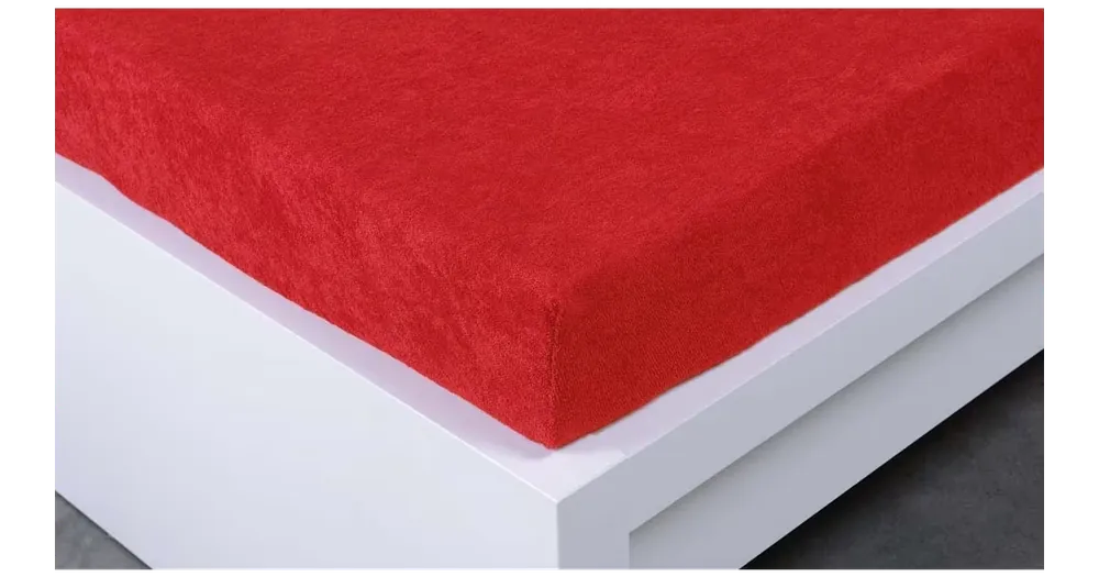 Froté prostěradlo 180 × 200 cm Exclusive – tmavě červené Nakupujte Hned