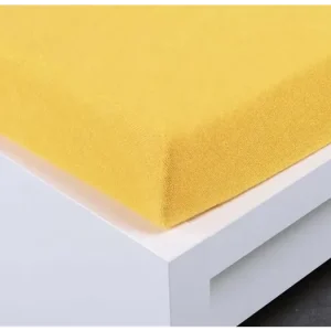 Akční Cena Froté prostěradlo 180 × 200 cm Exclusive – žluté