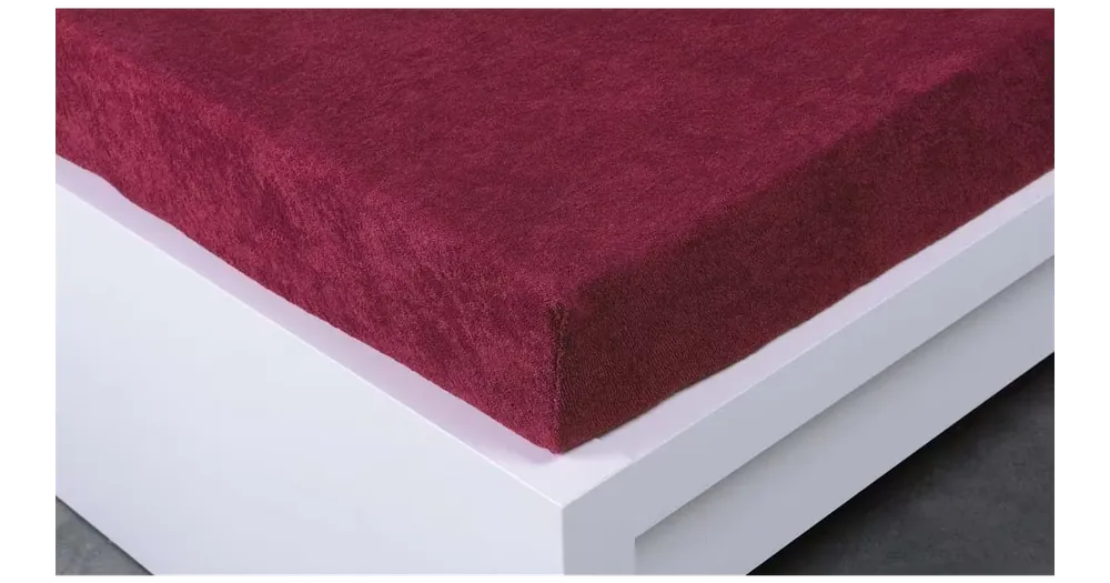 Ihned K Objednání Froté prostěradlo 220 × 200 cm Exclusive – bordó