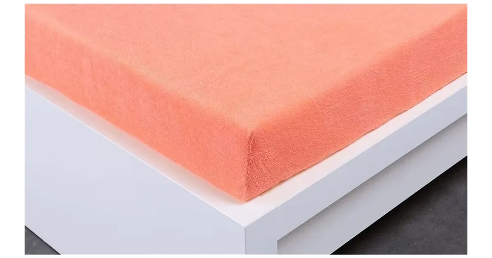Finální Výprodej Froté prostěradlo 220 × 200 cm Exclusive – lososové