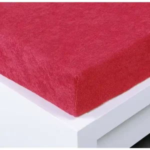 Dokud Zásoby Vydrží Froté prostěradlo 220 × 200 cm Exclusive – malinové